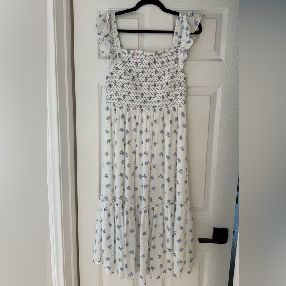 Altar'd State Blue Floral Midi Dress